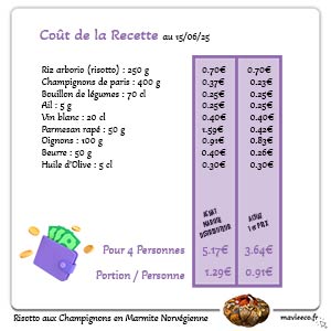 Risotto aux Champignons en Marmite Norvégienne